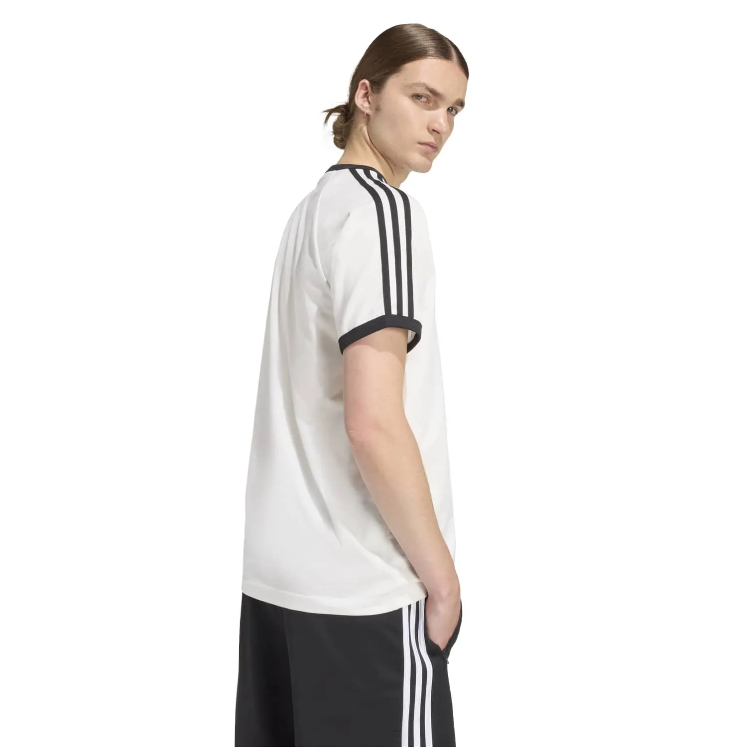 adidas Erkek 3 Şeritli Beyaz Tişört KE3537 - Görsel 3
