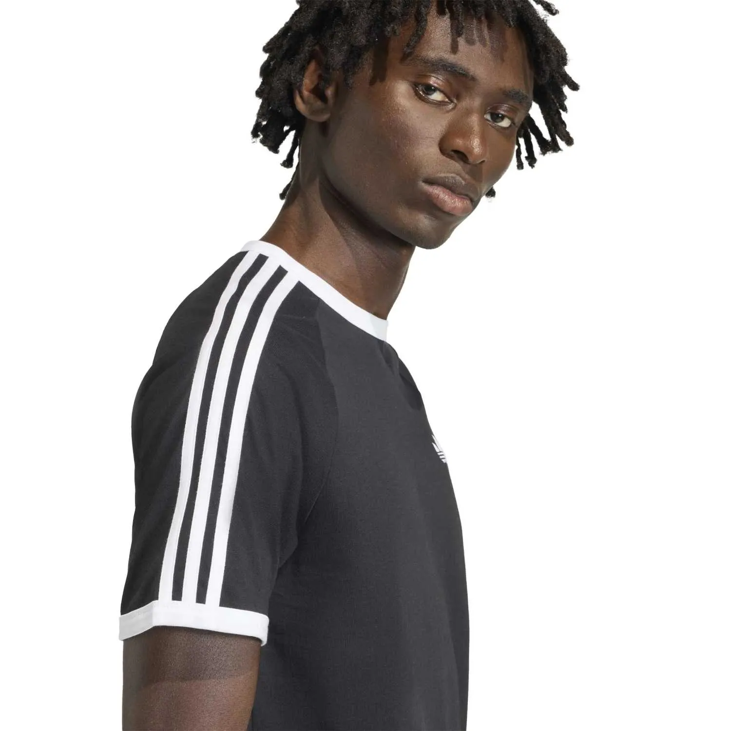 adidas Erkek 3 Şeritli Siyah Tişört KE3538 - Görsel 3