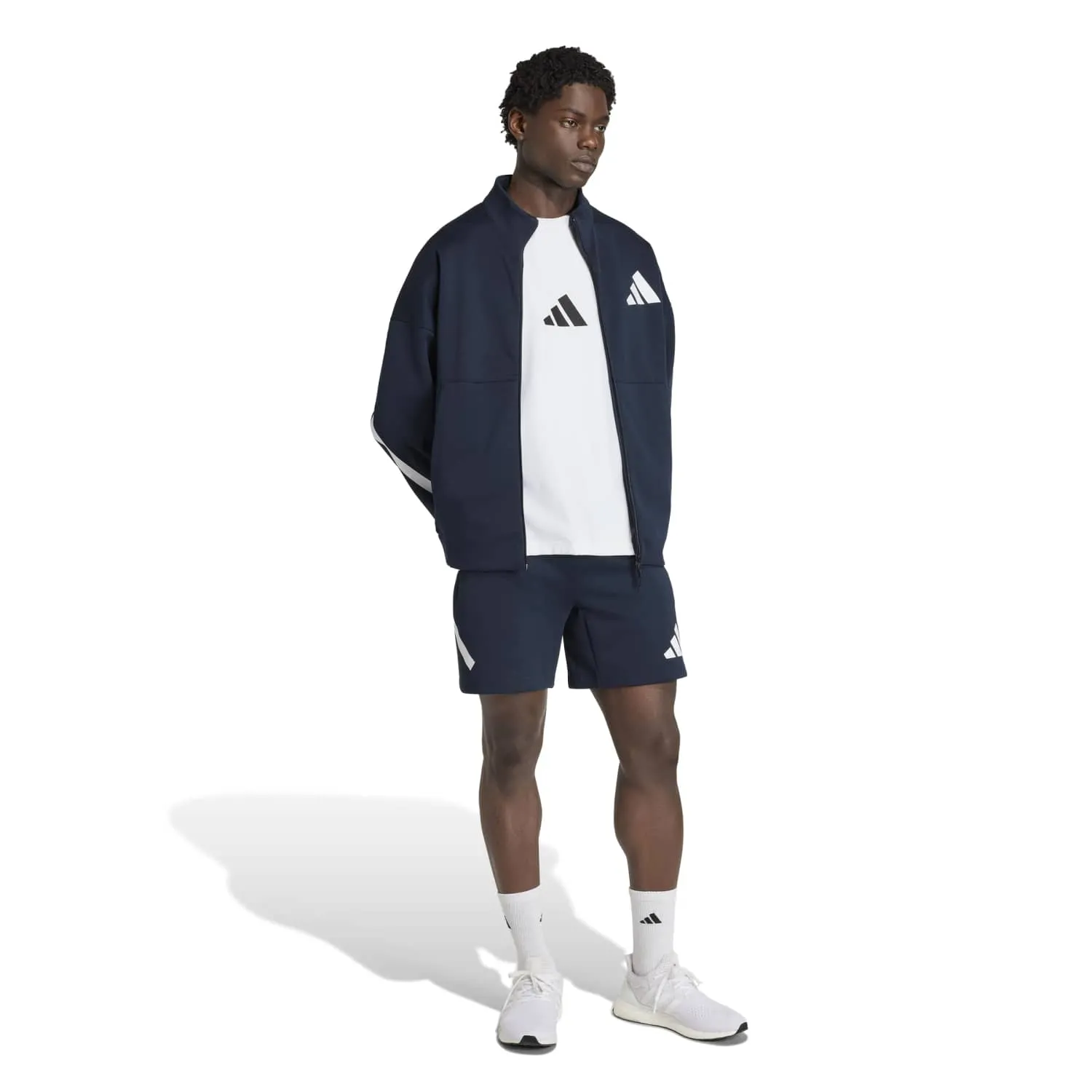 adidas Erkek ZNE Mavi Eşofman Üstü KE4716 - Görsel 2