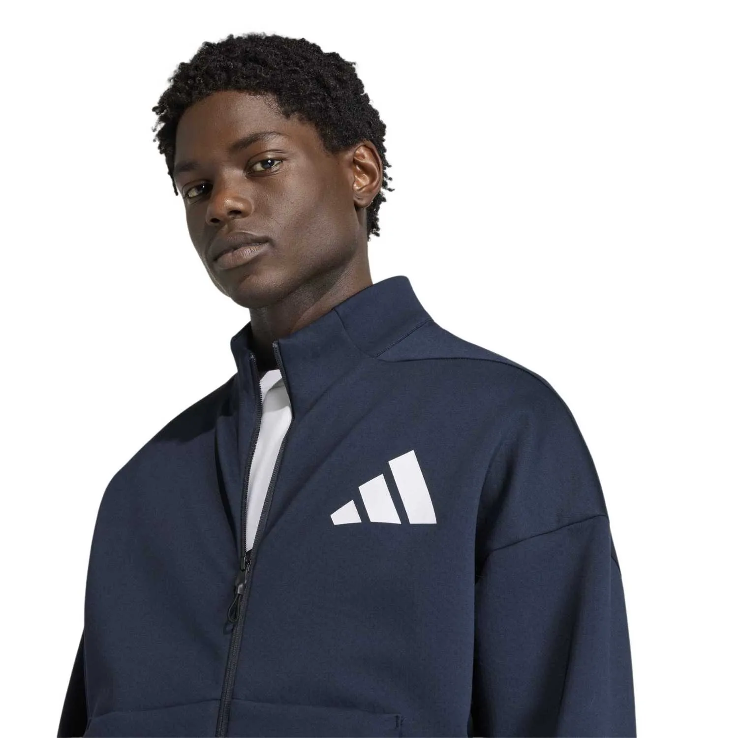 adidas Erkek ZNE Mavi Eşofman Üstü KE4716 - Görsel 3