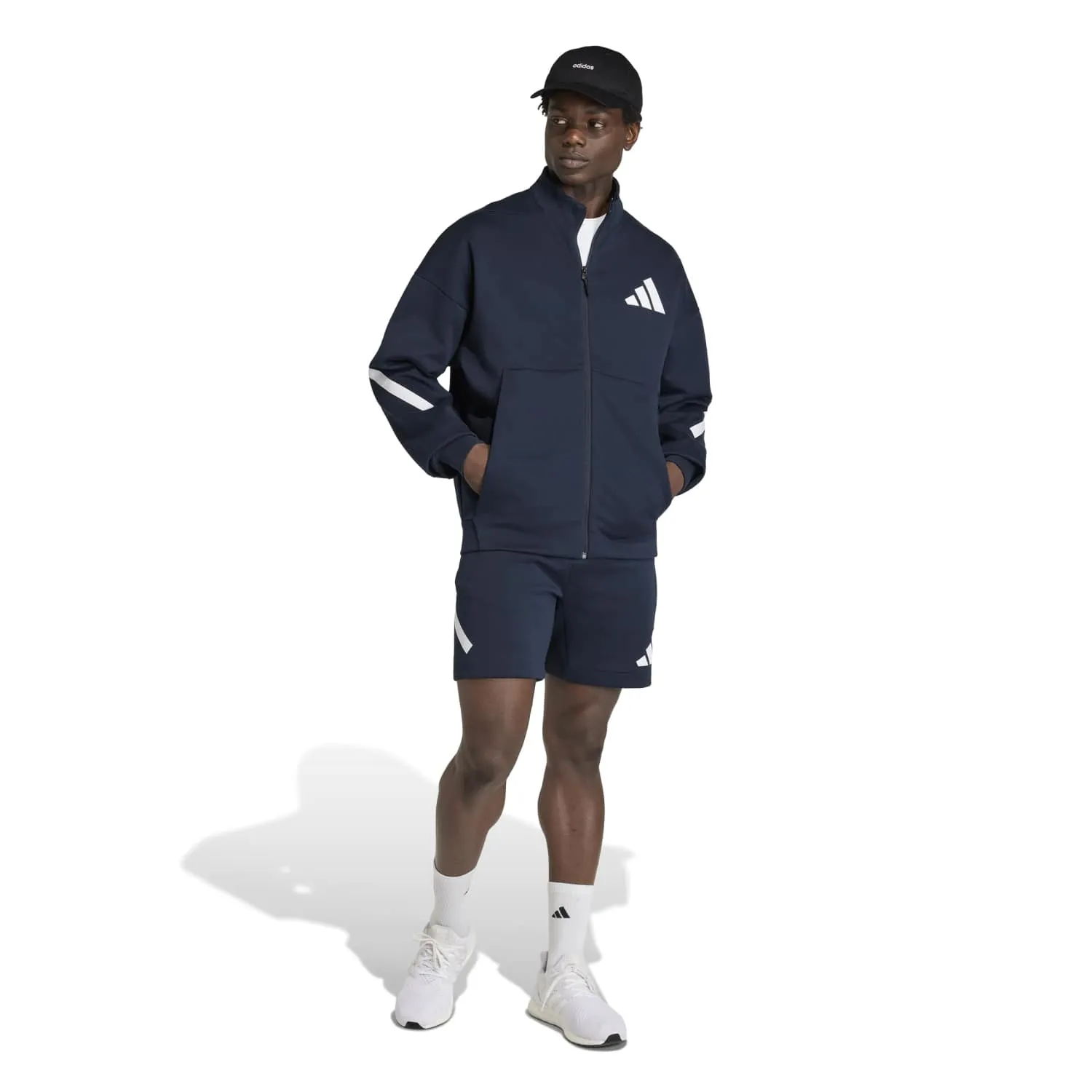 adidas Erkek ZNE Mavi Eşofman Üstü KE4716 - Görsel 4