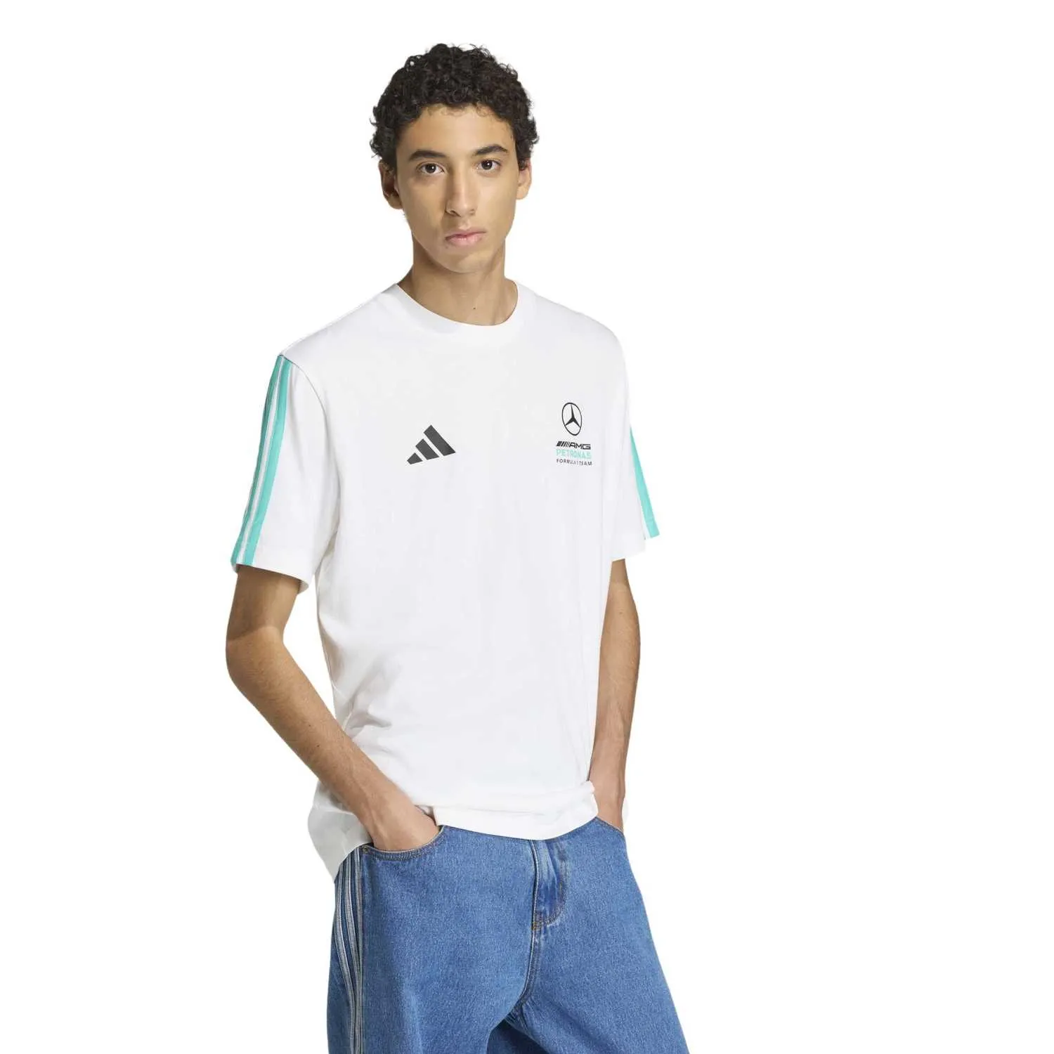 adidas Erkek MER DNA TEE M Beyaz Tişört KE8162 - Görsel 2