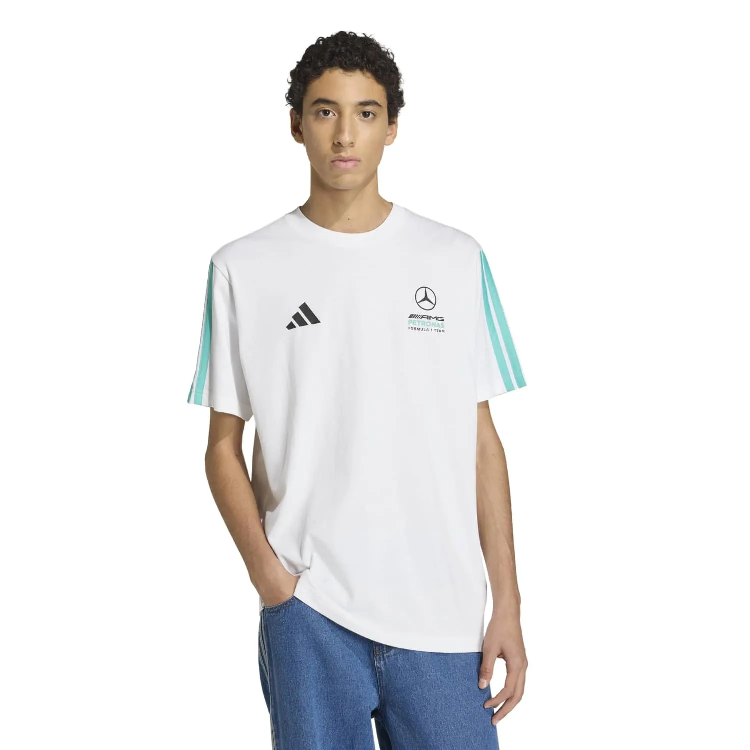 adidas Erkek MER DNA TEE M Beyaz Tişört KE8162 - Görsel 6