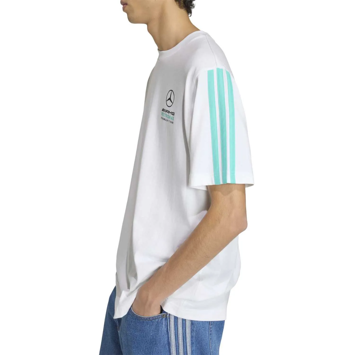 adidas Erkek MER DNA TEE M Beyaz Tişört KE8162 - Görsel 5