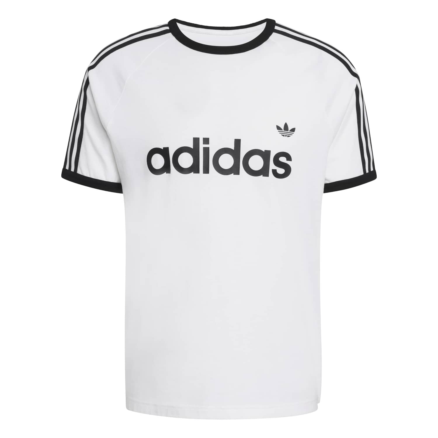 adidas Erkek 3 Şeritli Ringer Beyaz Tişört KF0418 - Kaptan Spor