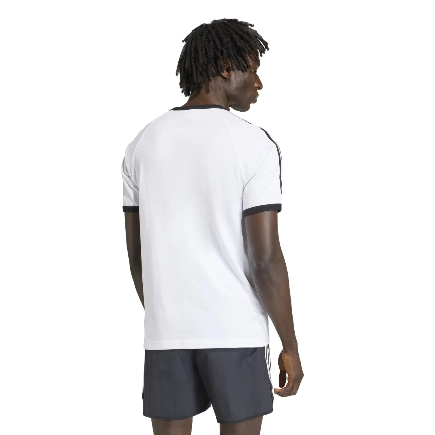 adidas Erkek 3 Şeritli Ringer Beyaz Tişört KF0418 - Görsel 5