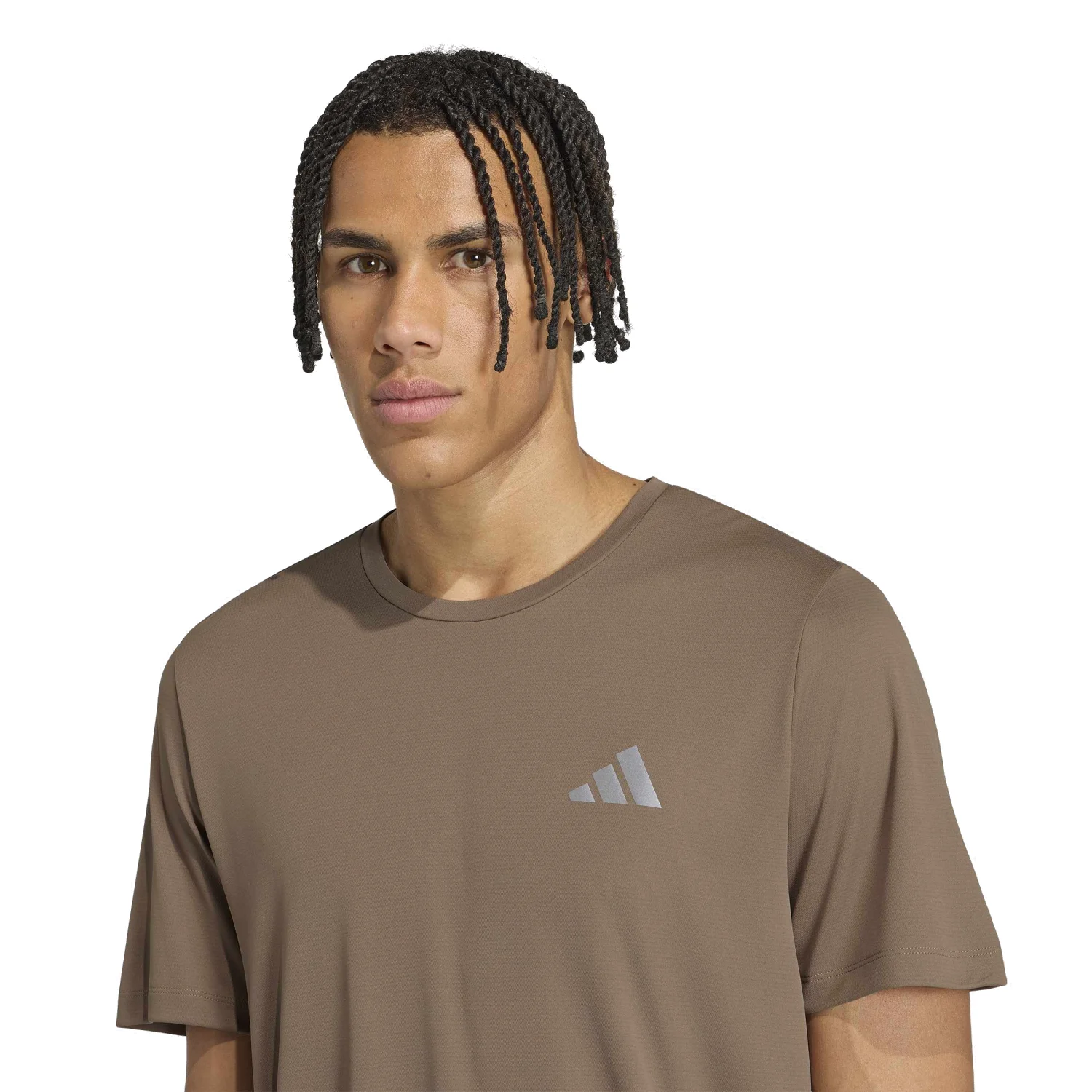 adidas Erkek Bej adi365 Running Essentials Tişört KF5311 - Görsel 5