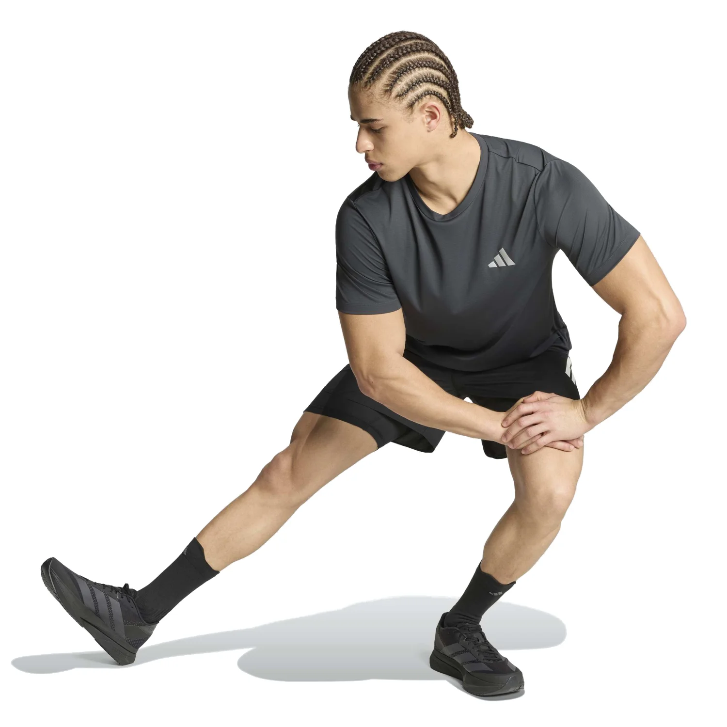 adidas Erkek Gray Adi365 Running Essentials Tişört KG3190 - Görsel 4