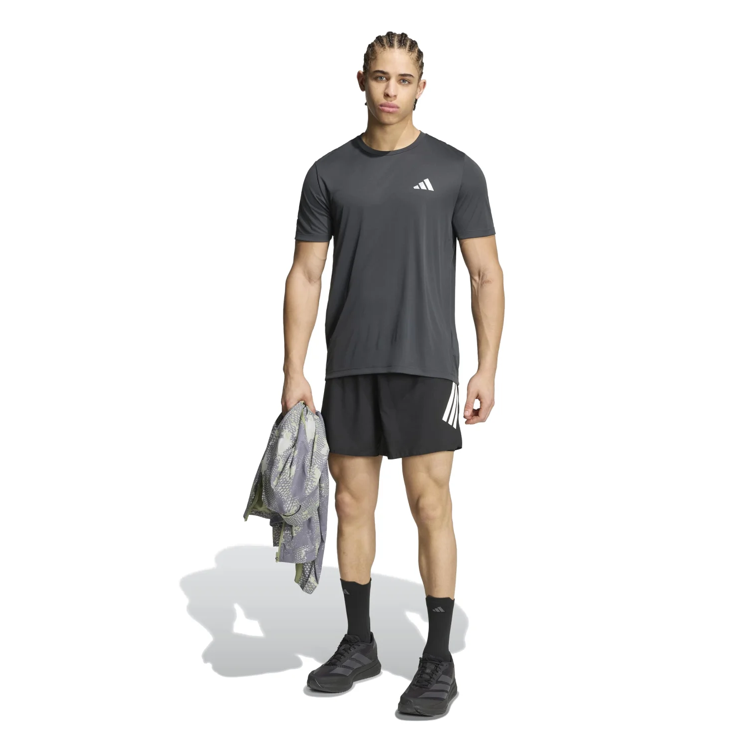 adidas Erkek Gray Adi365 Running Essentials Tişört KG3190 - Görsel 5