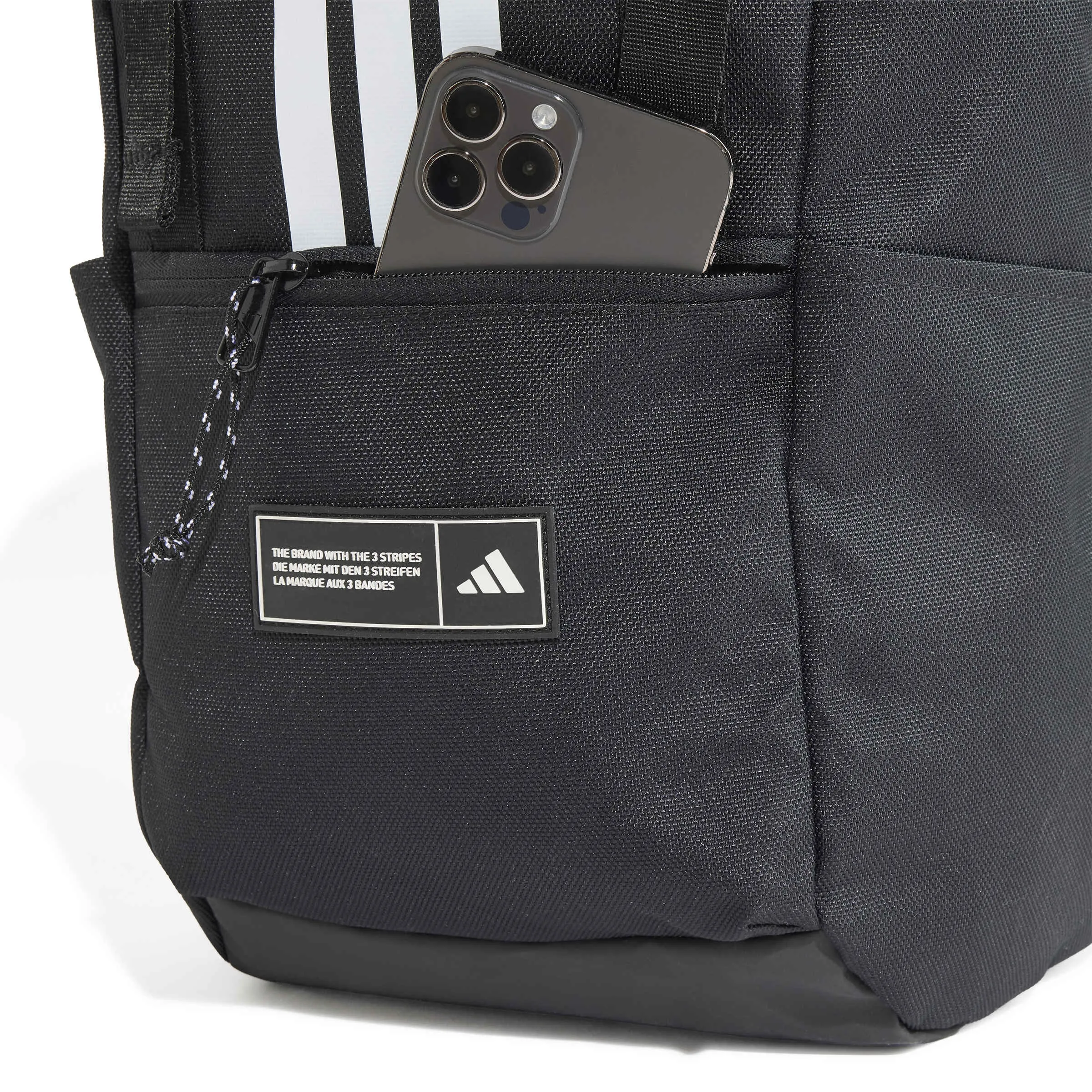 adidas Siyah 3 Şeritli Flap Sırt Çantası KG9575 - Görsel 5