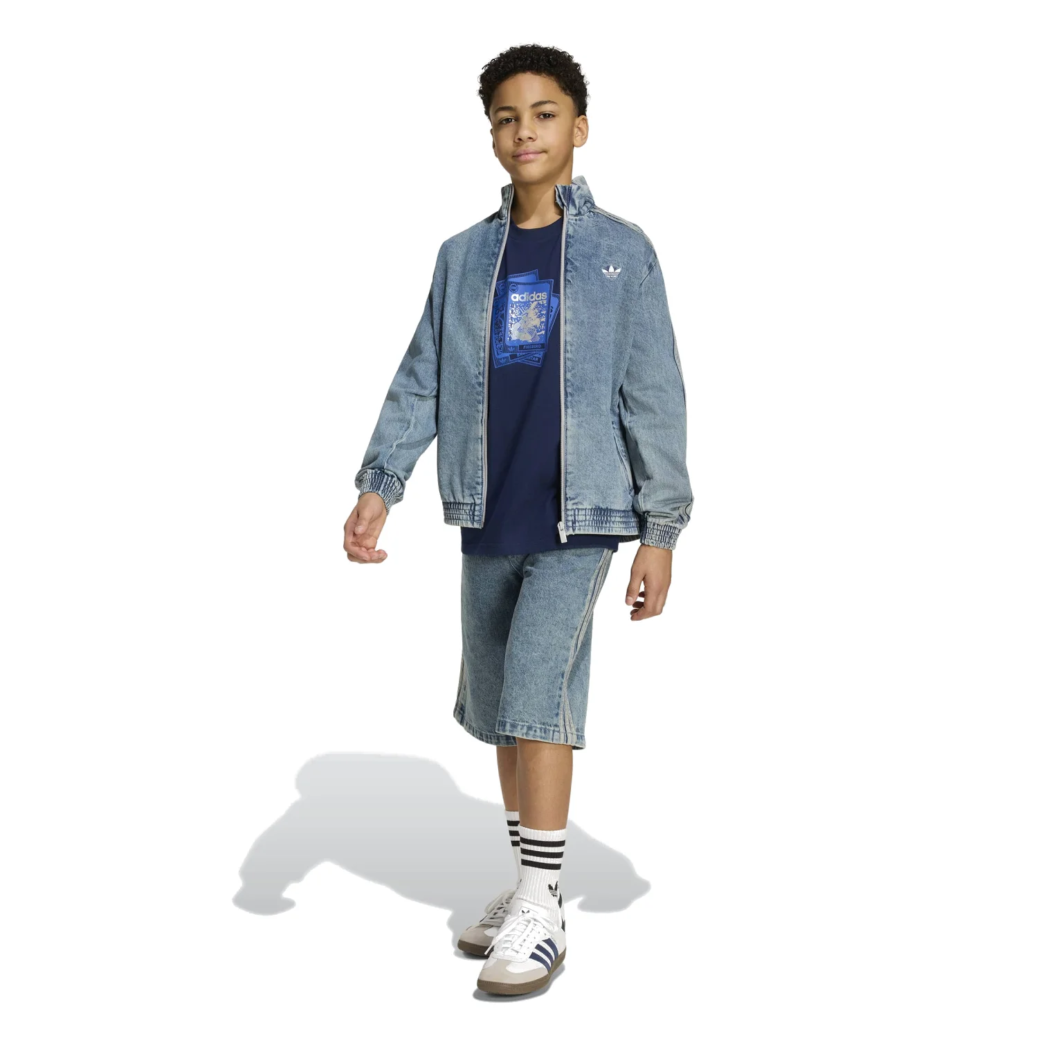 adidas Çocuk Loose Lacivert Tişört KH0720 - Görsel 4