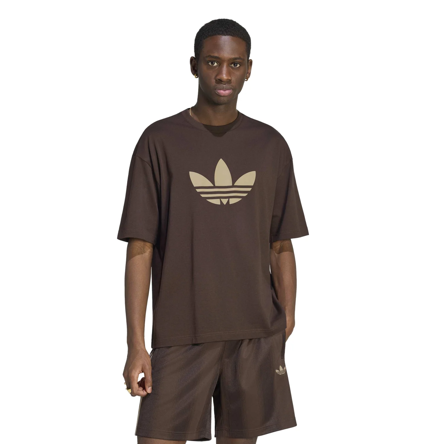 adidas Erkek Kahverengi Adicolor Trefoil Tişört KQ8922 - Görsel 2