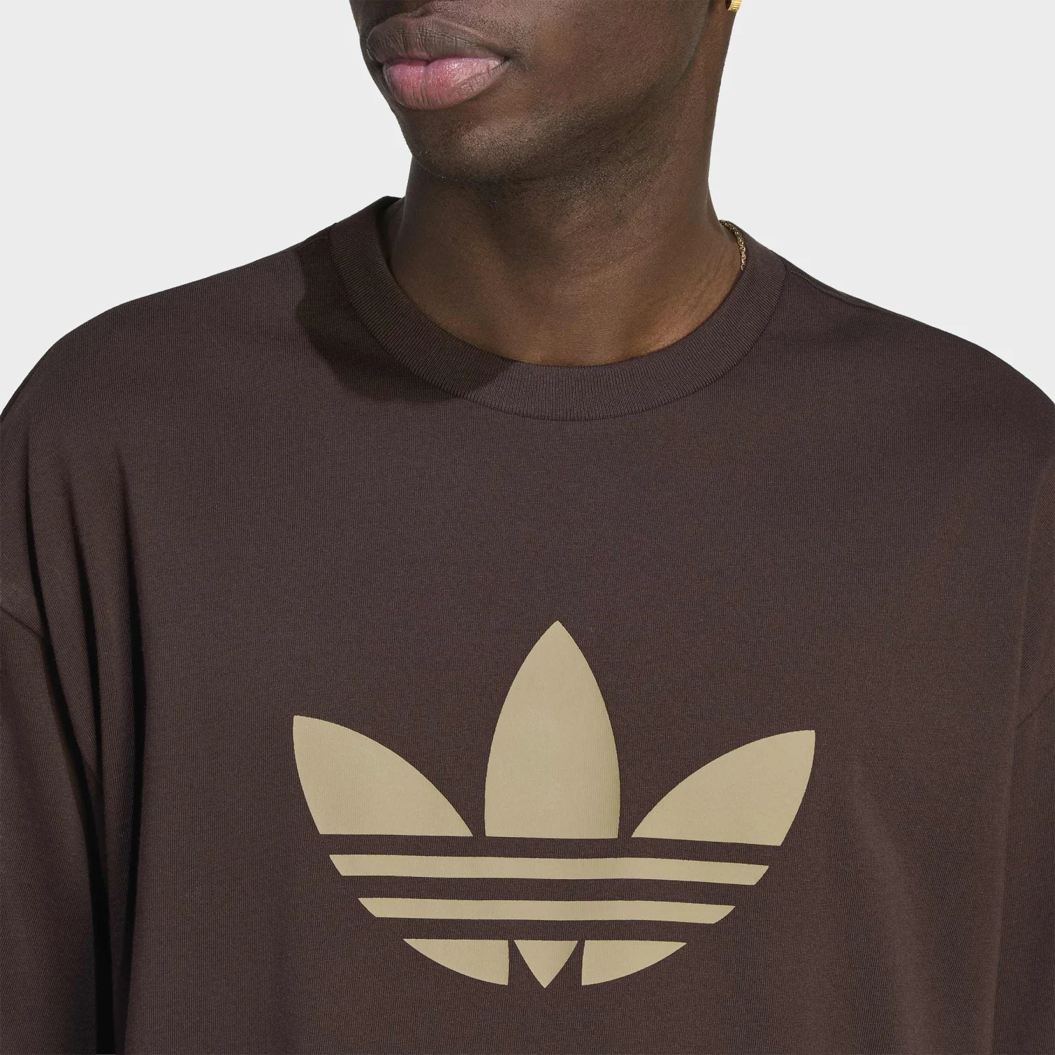 adidas Erkek Kahverengi Adicolor Trefoil Tişört KQ8922 - Görsel 5