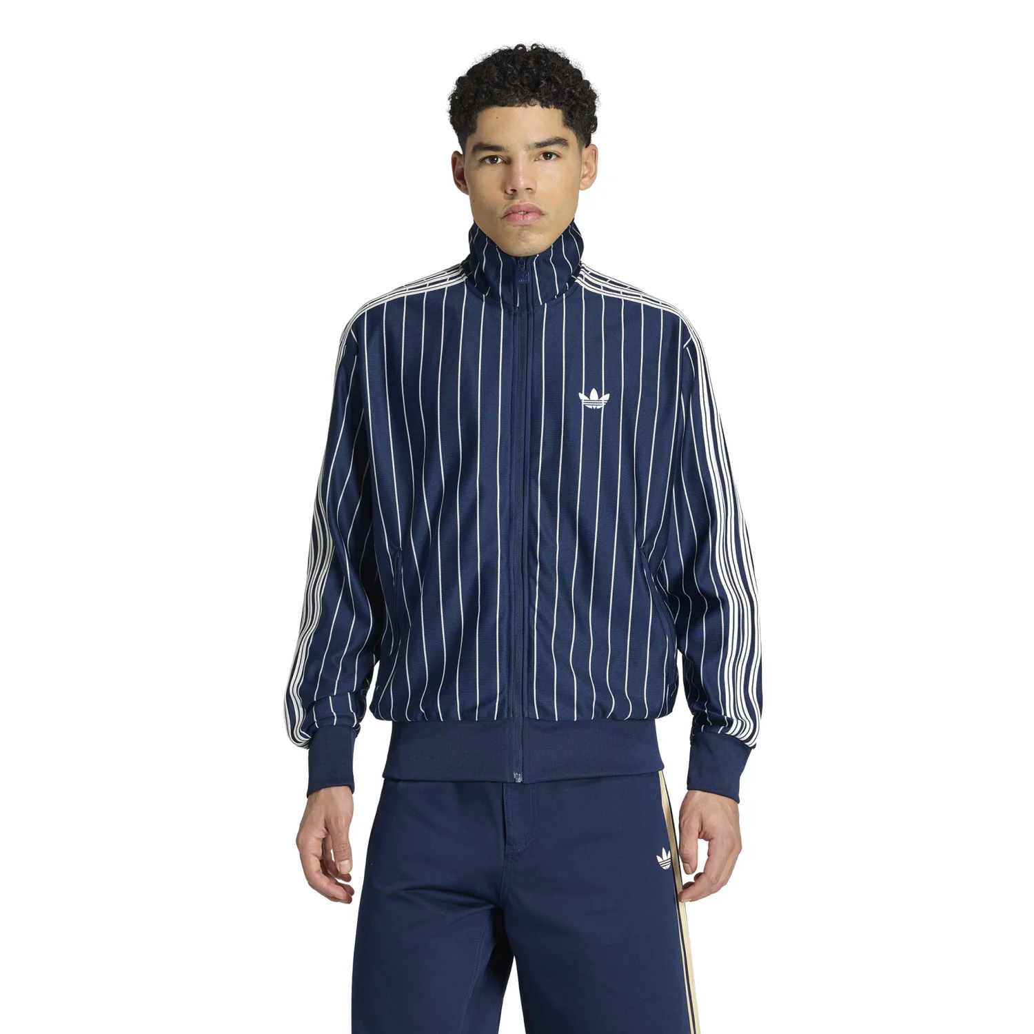 adidas Erkek Lacivert Pınstrıpe Eşofman Üstü KR7228 - Görsel 2