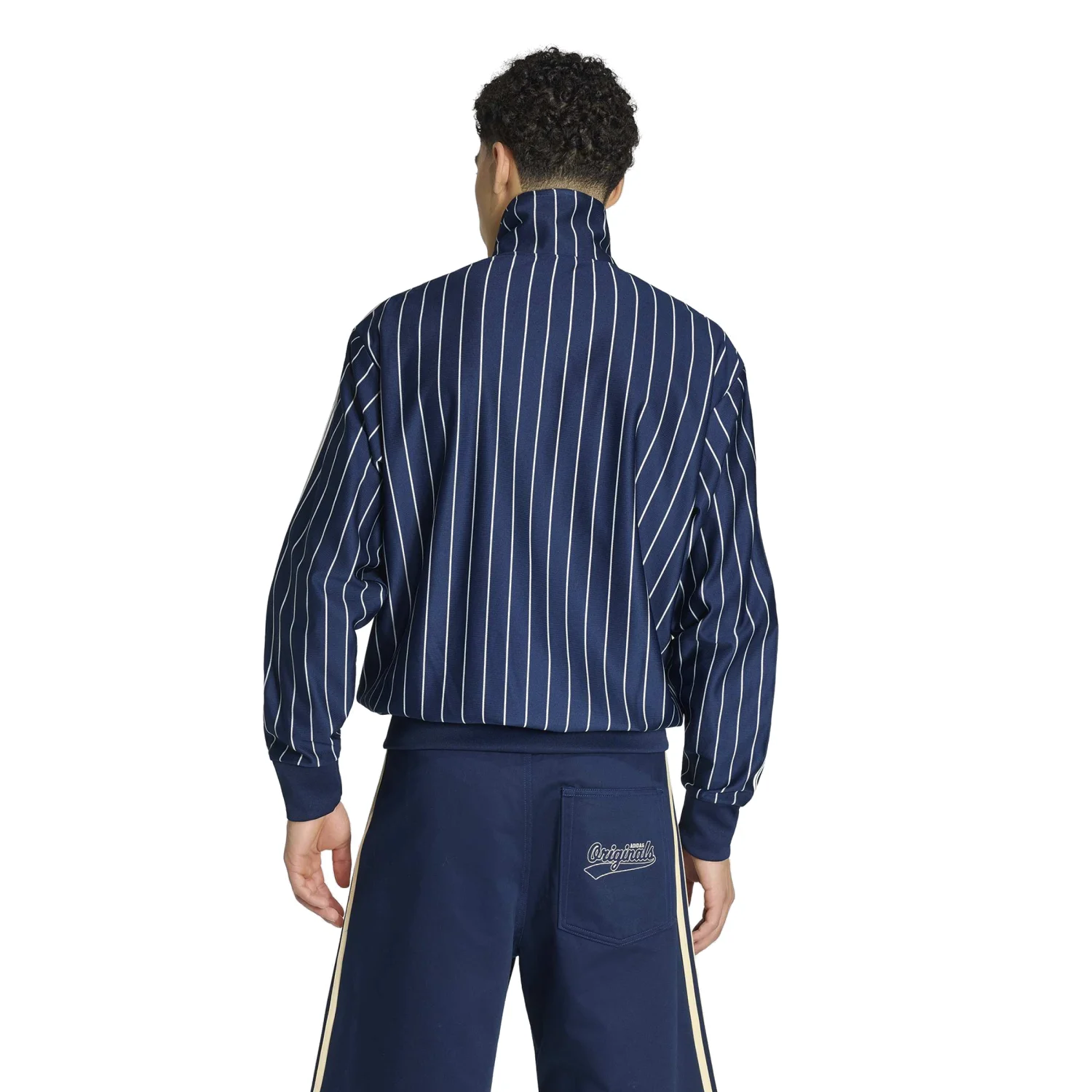 adidas Erkek Lacivert Pınstrıpe Eşofman Üstü KR7228 - Görsel 3