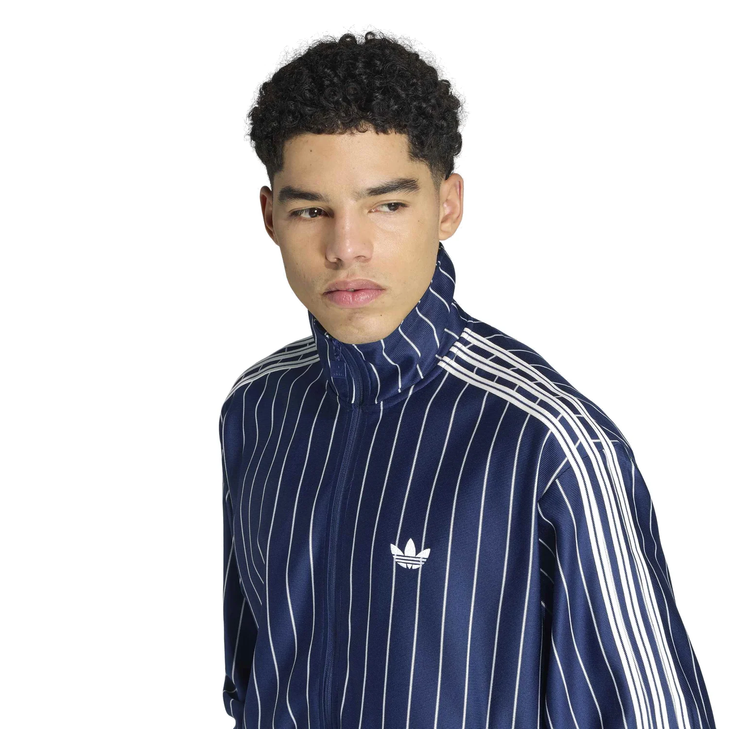 adidas Erkek Lacivert Pınstrıpe Eşofman Üstü KR7228 - Görsel 5