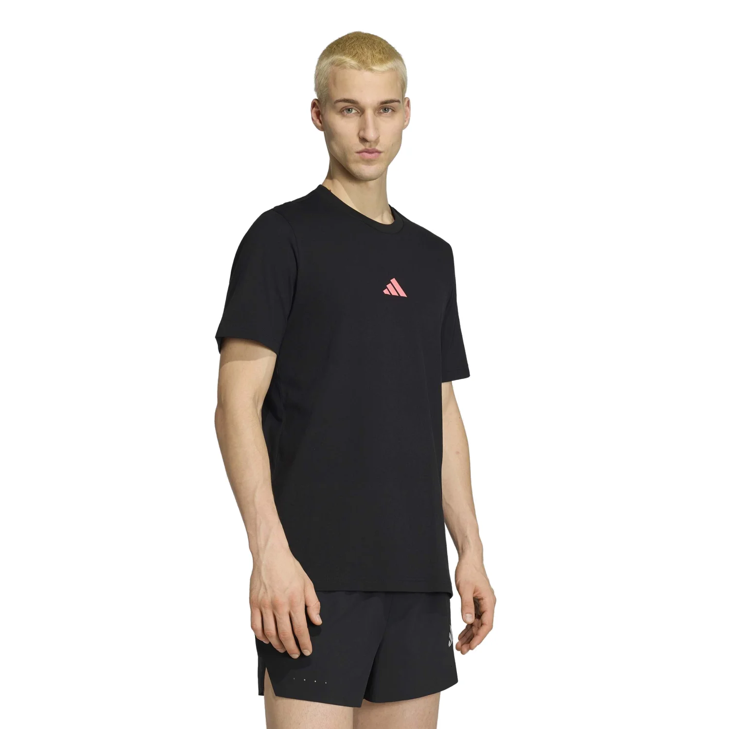 adidas Siyah Slogan Grafik Baskılı Tişört KS2507 - Görsel 2