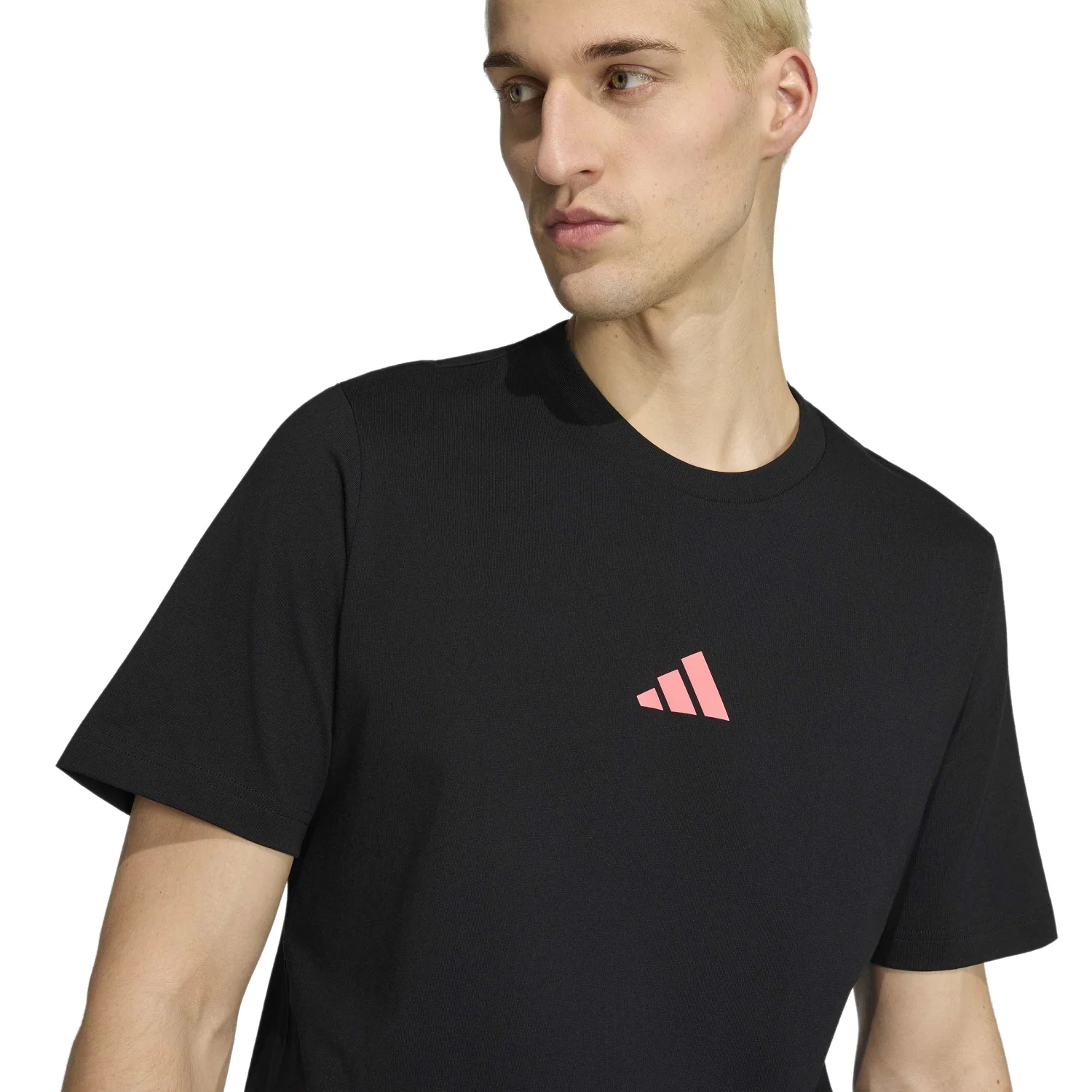 adidas Siyah Slogan Grafik Baskılı Tişört KS2507 - Görsel 5