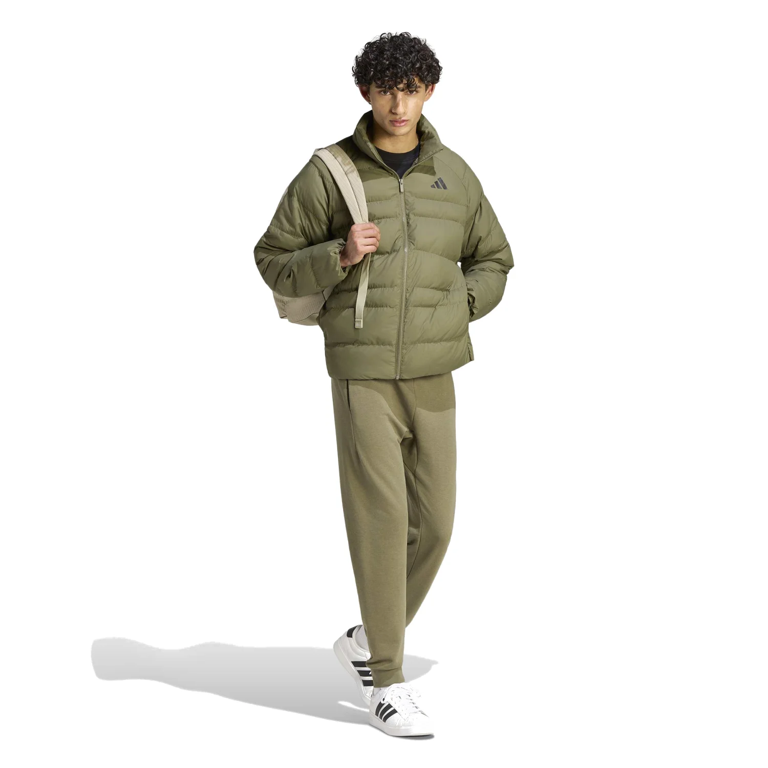 adidas Erkek Essentials Yeşil Mont KS7698 - Görsel 4