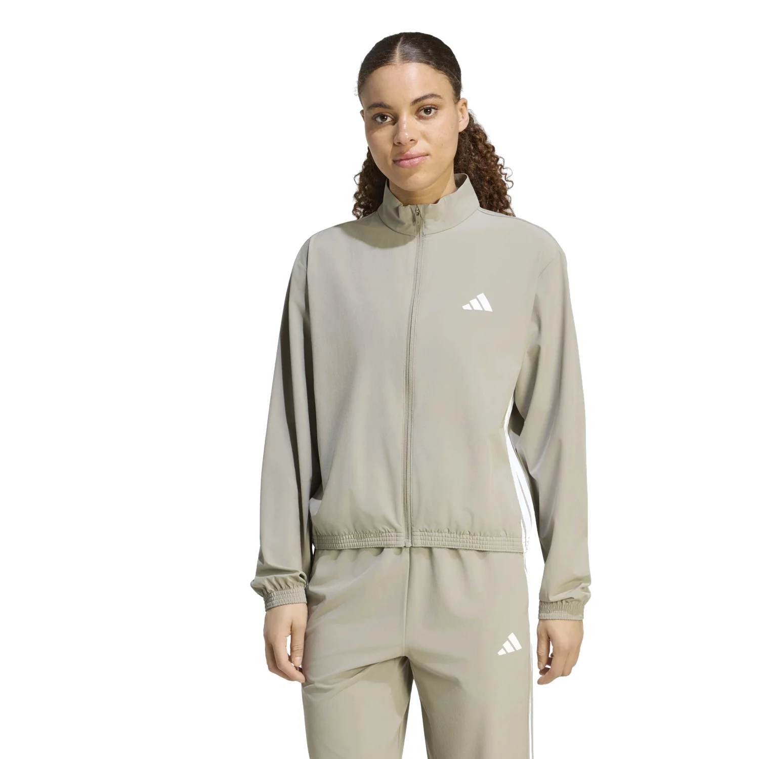adidas Kadın Train Essentials 3 Şeritli Dokuma Fermuarlı Ceket KT3787 Detay