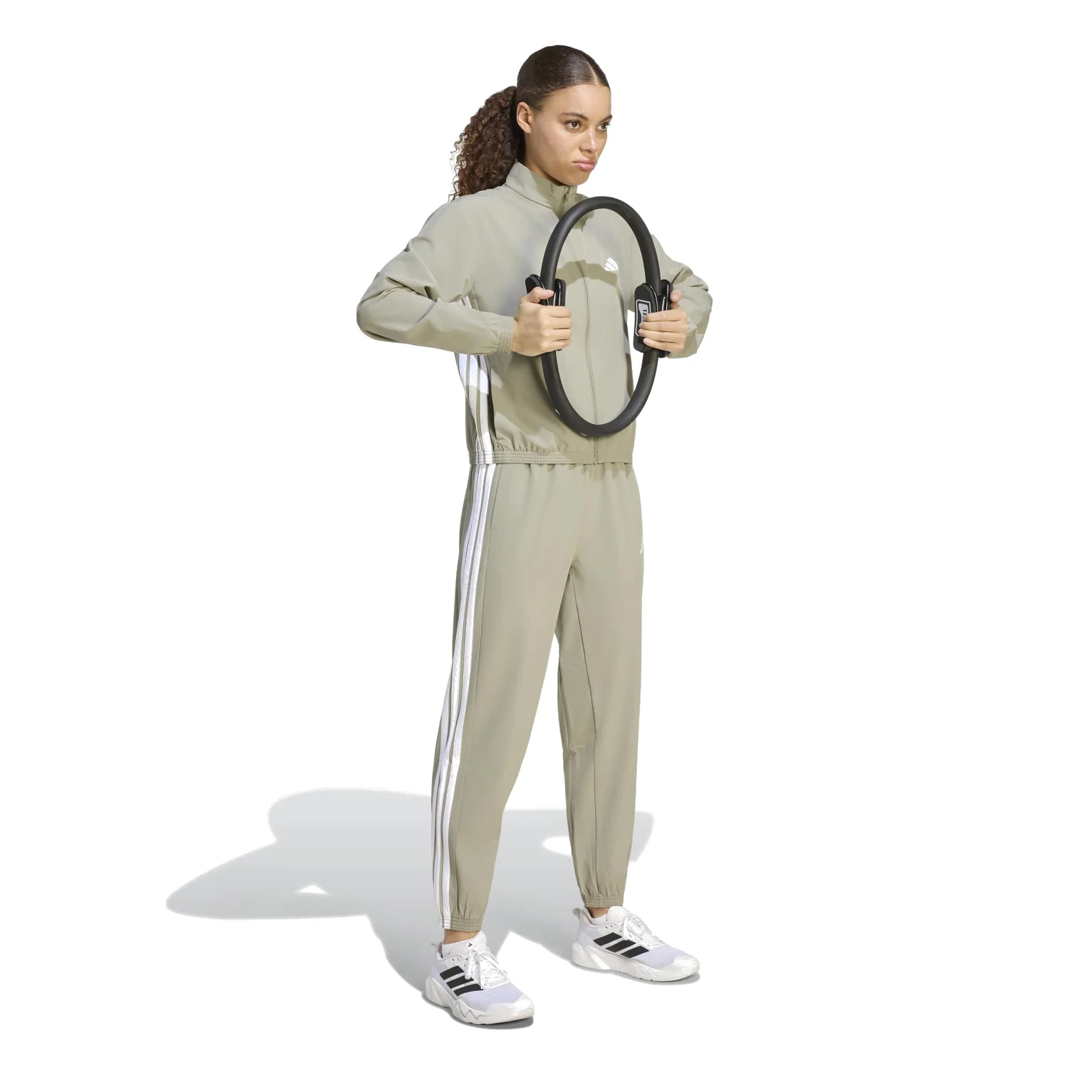 adidas Kadın Train Essentials 3 Şeritli Dokuma Fermuarlı Ceket KT3787 - Görsel 4