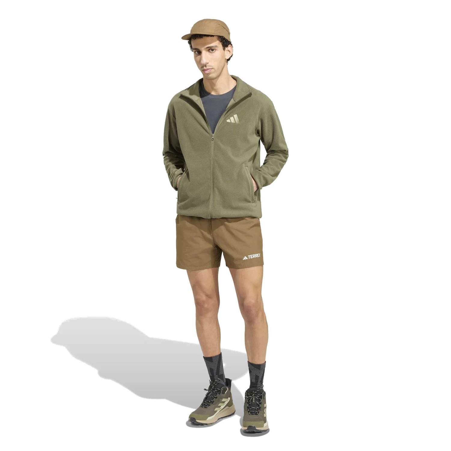 adidas Erkek Terrex Multi Essentials Full Zip Yeşil Ceket KY9785 - Görsel 4