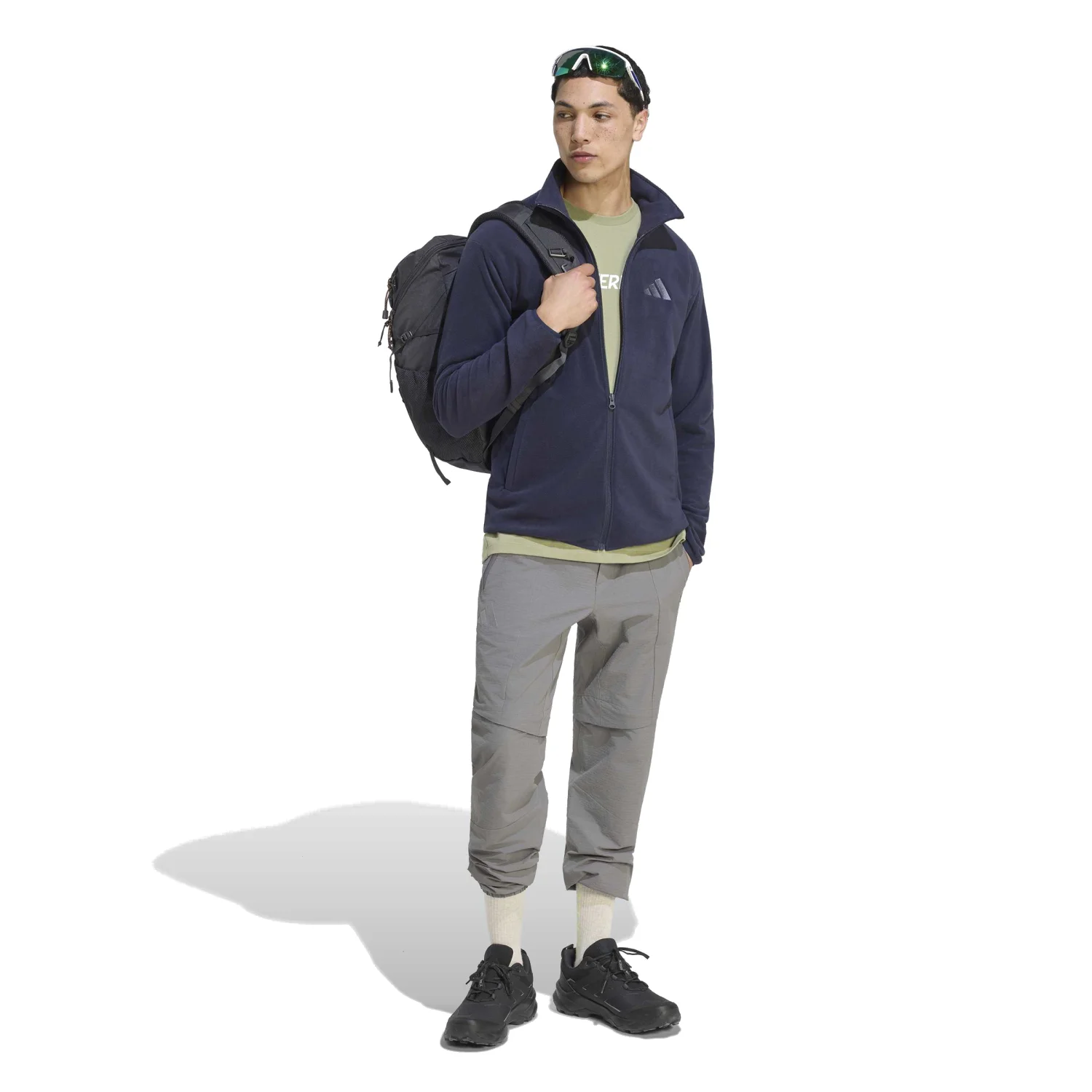 adidas Erkek Terrex Multi Essentials Full Zip Lacivert Ceket KY9787 - Görsel 4