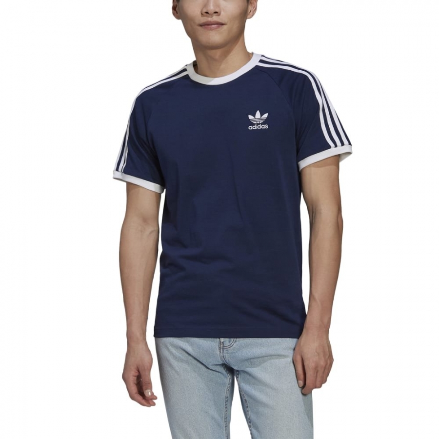 Adidas Erkek Tişört Adicolor Classics 3-Stripes - Mavi HK7279